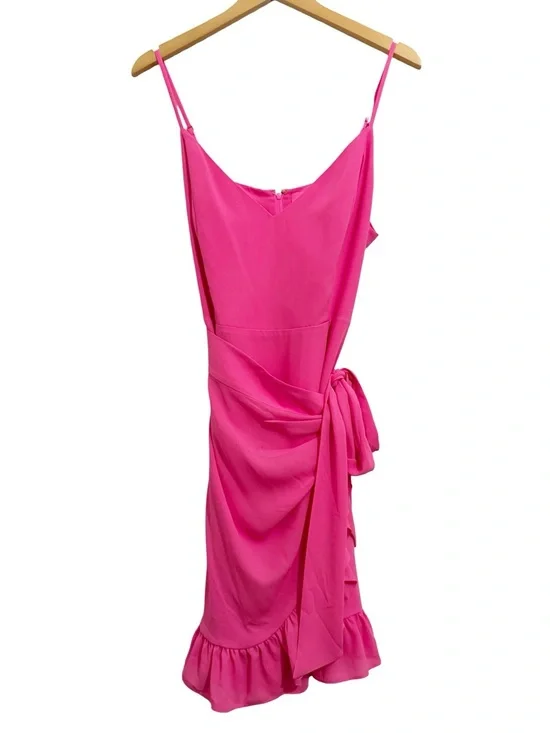 Lilly Pulitzer Alisa Ruffle Wrap Dress Hot Pink 12 - Picture 5 of 16